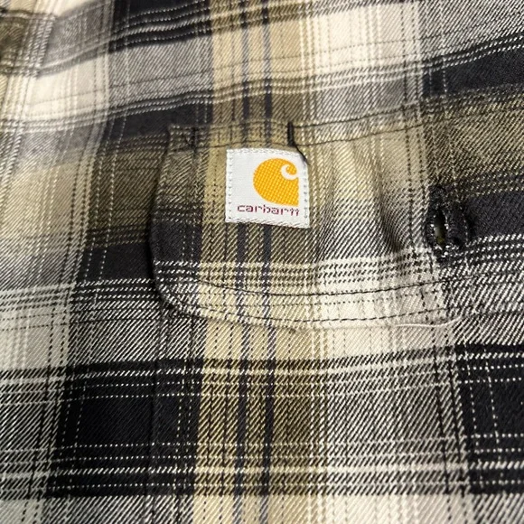 CARHARTT MEN’S HUBBARD PLAID FLANNEL SHIRT - Picture 6 of 7